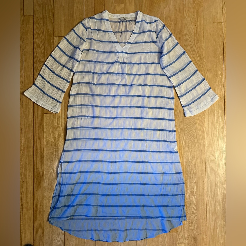 Vineyard Vines Dip Dye Textured Cover Up Tide Blue, Women’s Size Medium